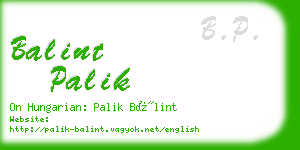 balint palik business card